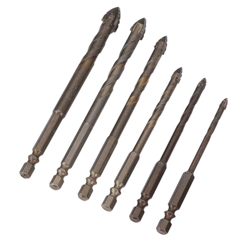 6pcs Exzentrische Bohrer Bits 4 Flöte Gezacktes Bit für Betonmauerwerk Glasstein Zement Keramikholz 6pcs Exzentrische Bohrer Bits 4 Flöte Gezacktes Bit für Betonmauerwerk Glasstein Zement Keramikholz von Kikumi