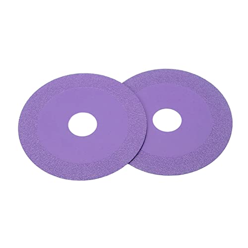 Kikumi 2pcs Glasschneidscheibe OD 100mm ID 22,23 Mm Einschneidender Hoher Mangan -Stahl -Diamantsägen für Kristall (Lila) von Kikumi
