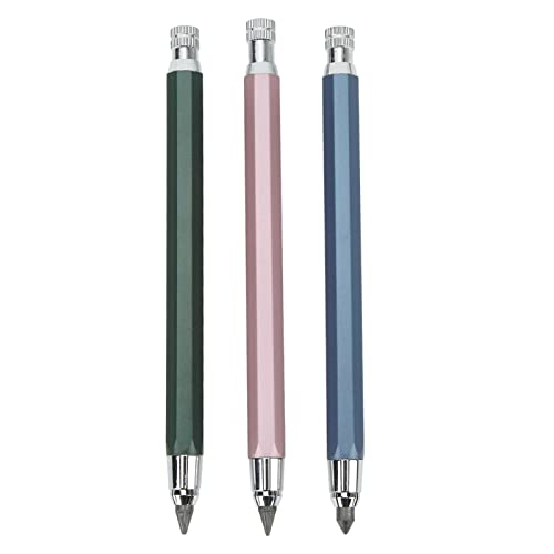 Kikumi 3 Stück Mechanischer Tischler Bleistift 5,6 Mm Zimmerei Marker Werkzeugs Atz für Zimmerei Zimmerei (Blaurosa Grün) von Kikumi