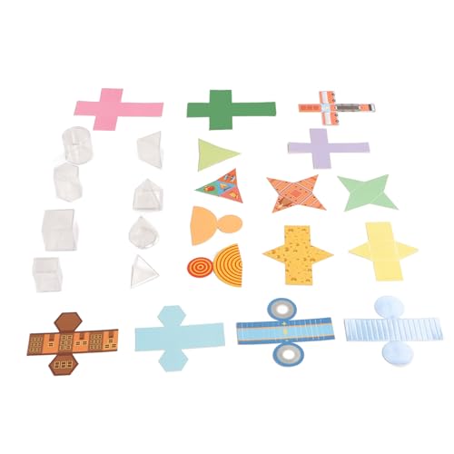 Kikumi 8pcs Clear Geometric, Ideal für das Volumenmesskonzept, STEM Skills Learning Toy für, Plastik -3D -Formen mit Abnehmbaren Deckeln von Kikumi