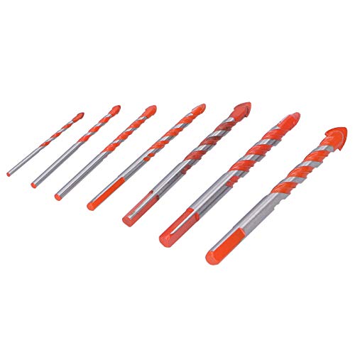 Kikumi Bohrer von Bohrfliesen, Mehrzweckbits, Zubehör für Keramikfliesen, Beton, Glas, Perforation (7pcs) von Kikumi
