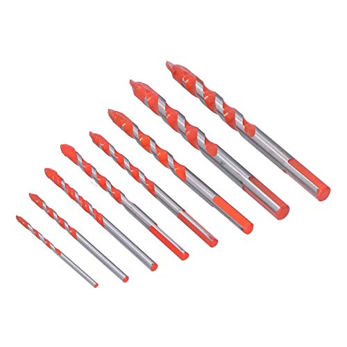 Kikumi Bohrer von Bohrfliesen, Mehrzweckbits, Zubehör für Keramikfliesen, Beton, Glas, Perforation (8pcs) von Kikumi