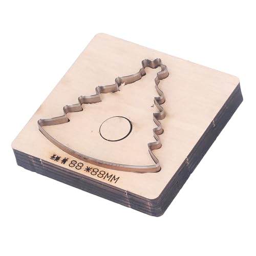 Lederschneiddinger Weihnachtsbaummuster Sauber Schnell Geschnittene Vielseitige Leder -Stanzform für Handwerk DIY von Kikumi