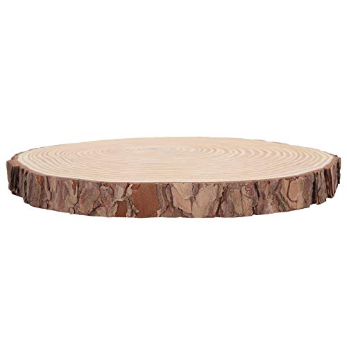 Unvollendete, Leere, Runde Holzscheiben – 2 Cm Dicke, Natürliche Holzscheiben, Unvollendete Holzkreise, Ornamente, Unregelmäßige Holzscheiben mit Rinde (22,5 * 23) von Kikumi