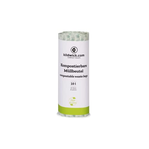 KILDWICK - BEUTEL, 26 Stück Müllbeutel für Campingtoilette, kompostierbare Beutel für Trockentoilette, 10 Liter, Toiletten Beutel, Notfall, Biomüllbeutel, kompostierbar von Kildwick Compost Toilets
