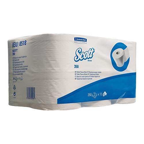 KCP 8518 SCOTT PLUS Toilet Tissue Rollen, Standard, Weiß (12600-er Pack) von KIMBERLY-CLARK