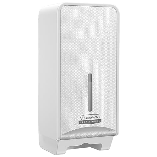Kimberly-Clark Professional ICON-Spender für Einzelblatt-Toilettenpapier (53949) mit weißer Blende im Mosaikdesign; 1 Spender und Blende pro Karton von Kimberly-Clark Professional