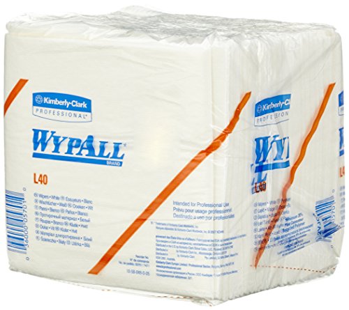 WypAll 7471 L40 Wischtücher 1-lagigen, weißen, 18 Packungen x 56 gefalteten Tüchern von Wypall