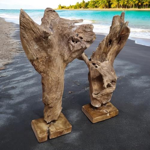 Kinaree Teak Wurzelholz Skulptur 70–90 cm – Handgefertigte Deko aus Massivholz auf Holzsockel, natürliche Wurzel-Skulptur aus Indonesien – Unikat für Wohnzimmer & Flur Kinaree Teak Wurzelholz Skulptur 70–90 cm – Handgefertigte Deko aus Massivholz auf Holzsockel, natürliche Wurzel-Skulptur aus Indonesien – Unikat für Wohnzimmer & Flur von Kinaree
