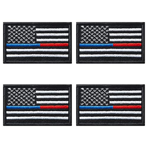 4 x dünne blaue und rote Linie amerikanische Flagge, bestickte Armband-Flagge, taktische Patches für Rucksäcke, Hut, Kleidung, Jacken. 4 x dünne blaue und rote Linie amerikanische Flagge, bestickte Armband-Flagge, taktische Patches für Rucksäcke, Hut, Kleidung, Jacken. von Kind Girl
