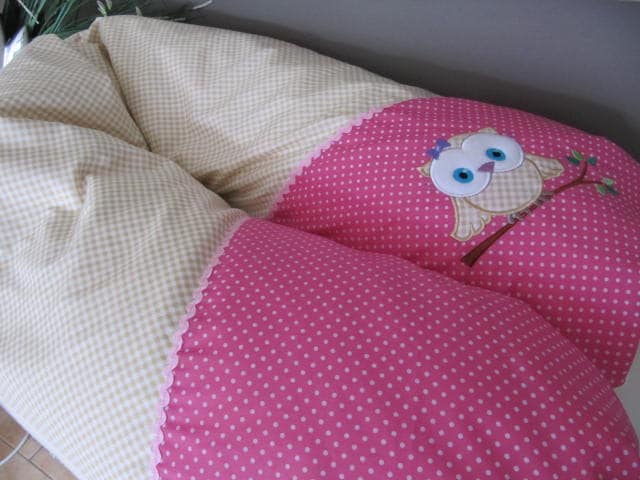 stillkissen, Beige-Pink, Eule, 190cm Langes, Großes Lagerungskissen stillkissen, Beige-Pink, Eule, 190cm Langes, Großes Lagerungskissen von Kindertraumfabrik