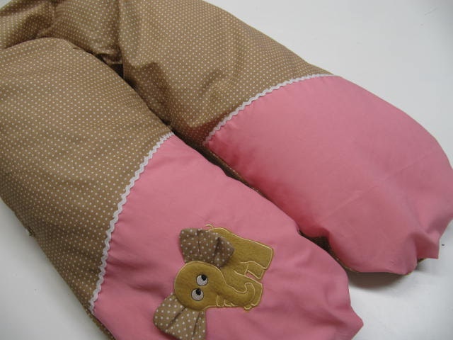 stillkissen, Beige-Rosa, Elefant, 190cm Langes, Großes Lagerungskissen stillkissen, Beige-Rosa, Elefant, 190cm Langes, Großes Lagerungskissen von Kindertraumfabrik