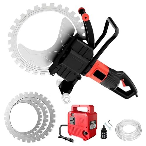 Betonsäge, 8900W Elektrische Wandnutschneidemaschine mit Bürsten und Wassergespeister Staubunterdrückung, Schnitttiefe 30 cm (12 Zoll), 40 cm (16 Zoll), 50 cm (20 Zoll),410+520+600 von Kindevieft