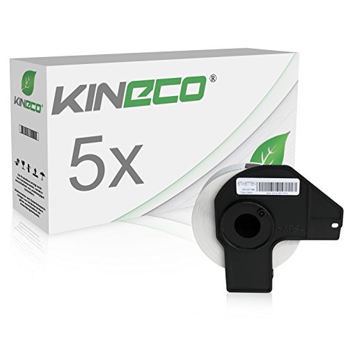 Kineco 5x Mehrzweck-Etiketten kompatibel für Brother DK11204 - je 400 Stück - 17mm x 54mm P-Touch QL-1050 1060N 500 550 560 570 580 700 500 A BS BW 560 VP YX 580N 650TD 710W 720NW von Kineco