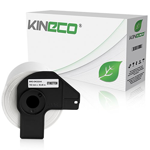 Kineco Endlos-Etikett kompatibel für Brother DK22243 102mm x 30,48m P-Touch QL1050 QL1060 N von Kineco
