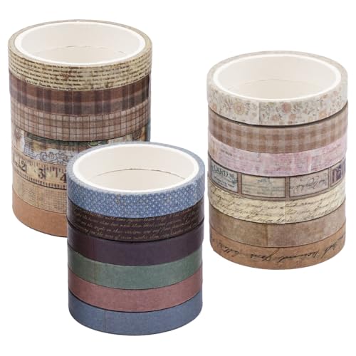 20 Rollen Washi 0.7cm * 3m Jahrgang Washi Klebeband Set selbstklebend non-marking Schachbrettmuster Blume Buntes Klebeband für Kunst, DIY Handwerk, Bullet Journals, Planer, Scrapbooking, Verpackung 20 Rollen Washi 0.7cm * 3m Jahrgang Washi Klebeband Set selbstklebend non-marking Schachbrettmuster Blume Buntes Klebeband für Kunst, DIY Handwerk, Bullet Journals, Planer, Scrapbooking, Verpackung von KineticKraft