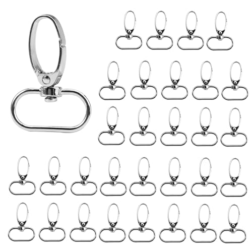 30 Stück Karabinerhaken Schlüsselanhänger, Schlüsselanhänger D-Ringen, 360° Drehbar Karabinerhaken, Metall Schlüsselanhänger Haken, Schlüsselanhänger Clip für DIY Bastelarbeiten Taschenherstellung 30 Stück Karabinerhaken Schlüsselanhänger, Schlüsselanhänger D-Ringen, 360° Drehbar Karabinerhaken, Metall Schlüsselanhänger Haken, Schlüsselanhänger Clip für DIY Bastelarbeiten Taschenherstellung von KineticKraft
