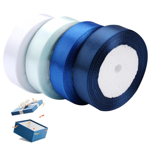 4 Rollen Geschenkband Blau Breit, 20mm×22m Satinband Blau, Schleifenband Blau, Satinband Marineblau, Blaues Geschenkband, Blaues Band für Geburtsta, Blumensträuße Deko, Geschenk Verpackung, Hochzeit 4 Rollen Geschenkband Blau Breit, 20mm×22m Satinband Blau, Schleifenband Blau, Satinband Marineblau, Blaues Geschenkband, Blaues Band für Geburtsta, Blumensträuße Deko, Geschenk Verpackung, Hochzeit von KineticKraft