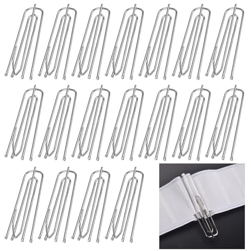 40 Stück Gardinenhaken Metall, Vorhang Haken mit 4 Zinken, Edelstahl Gardinenhaken für Schienen, Vorhanghaken, Curtain Hooks, Gardinenhaken Vorhang Clips Haken Ideal für Alle Zuhause Vorhänge 40 Stück Gardinenhaken Metall, Vorhang Haken mit 4 Zinken, Edelstahl Gardinenhaken für Schienen, Vorhanghaken, Curtain Hooks, Gardinenhaken Vorhang Clips Haken Ideal für Alle Zuhause Vorhänge von KineticKraft