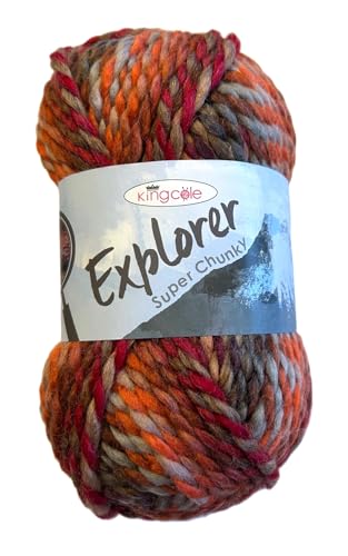 King Cole 1784305 Explorer Super Chunky Kingsley Garn, 80 m, 100 g King Cole 1784305 Explorer Super Chunky Kingsley Garn, 80 m, 100 g von King Cole