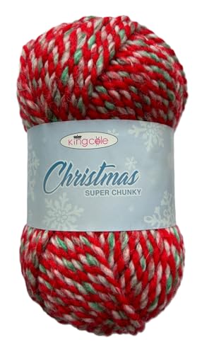 King Cole Christmas Super Chunky Garn Shade Cracker 6104, 100 g von King Cole