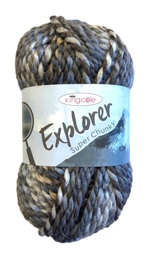 King Cole Explorer Super Chunky Strickgarn, 80% Acryl, 20% Wolle, Shackleton 4295 von King Cole