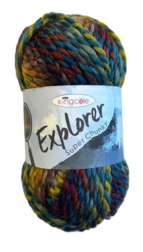 King Cole Explorer Super Chunky Strickgarn, 80% Acryl, 20% Wolle (Coleman 4306) von King Cole