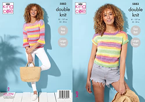 King Cole Tropical Beaches Strickmuster für Oberteil und Pullover 5883 von King Cole