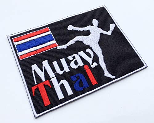 Bestickter Aufnäher, Muay Thai, Kampfsport, Boxen, Sport, zum Aufbügeln oder Aufnähen, für Rucksäcke, Taschen, Westen, Hüte, Jeans von King Hobbs