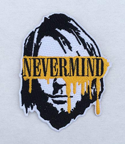 KURT Cobain Aufnäher Bügelbild Bügelbild Nirvana Rock Band Nevermind Grunge Music Patch Rock Star Gelb von King Hobbs
