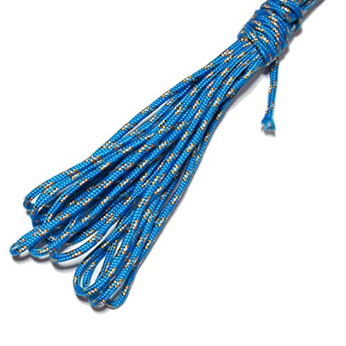 10m Farbe-309 blau-orange-Weiss Paracord Schnüre Nylonleine 2 mm von King of Trade