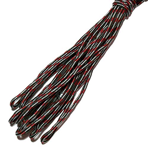 10m Farbe-317 Weiss-rot-schwarz Paracord Schnüre Nylonleine 2 mm von King of Trade