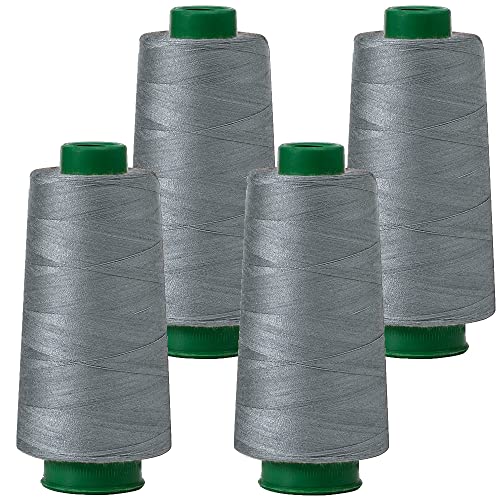 4 Konen Rollen Nähgarn Garn Overlockgarn 2700m 40S/2 100% Polyester - 21 grau 4 Konen Rollen Nähgarn Garn Overlockgarn 2700m 40S/2 100% Polyester - 21 grau von King of Trade
