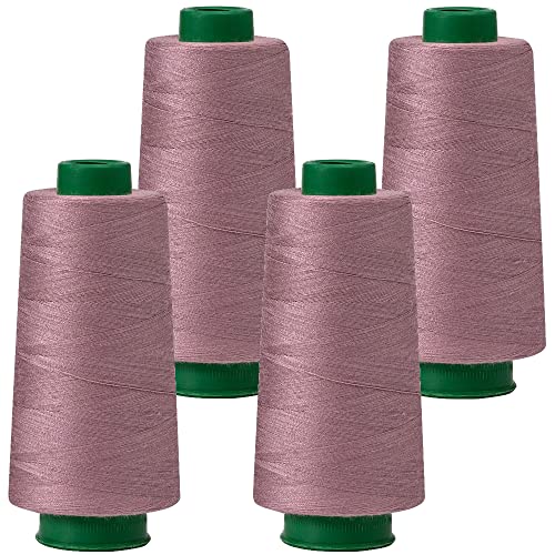 4 Konen Rollen Nähgarn Garn Overlockgarn 2700m 40S/2 100% Polyester - 40 mauve von King of Trade