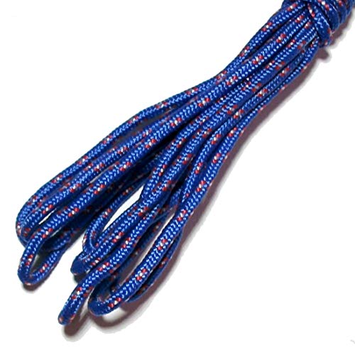 5m Farbe-316 blau-rot-Weiss Paracord Schnüre Nylonleine 2 mm von King of Trade