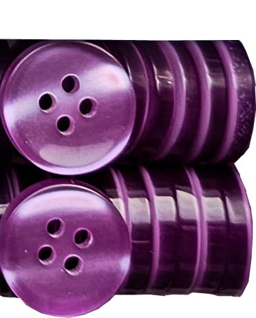 King of Trade 4-Loch Kunstharz Knopf Knöpfe - 11.5 mm 18L - 20 Stück zum Basteln, Nähen, Ersatz, Stricken, Nähzubehör, verschiedene Größen (14# Rouge) von King of Trade