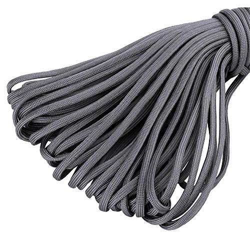 MicroCord Paracord Schnüre Nylonleine 2 mm stark, 15 m lang Farbe grau von King of Trade