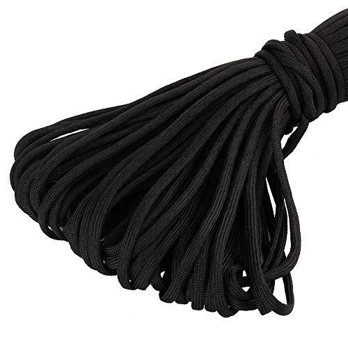 MicroCord Paracord Schnüre Nylonleine 2 mm stark, 5 m lang Farbe schwarz von King of Trade