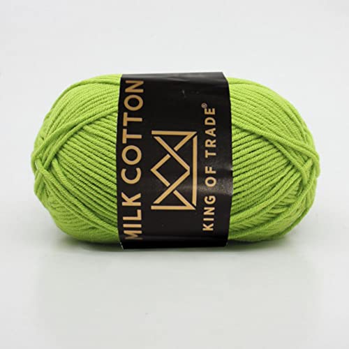 Milchwolle Milchbaumwolle Babywolle Milchgarn Chenille Wolle Makramee Garn Schulgarn Häkeln Stricken 100m 50g 1 Stück Gelbgrün von King of Trade