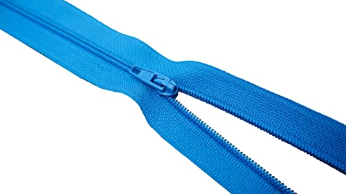 Reißverschluss Nylon Schiene 4 mm nicht teilbar fein Zipper 15 cm 18# Blau von King of Trade
