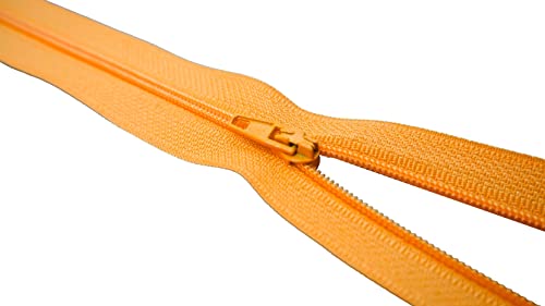 Reißverschluss Nylon Schiene 4 mm nicht teilbar fein Zipper 20 cm 9# Orange von King of Trade