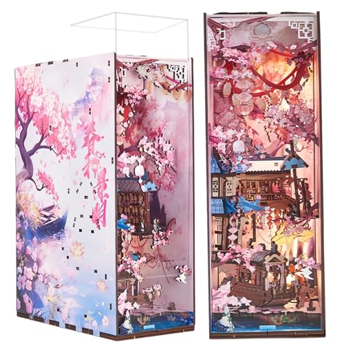Frühlingsharmonie und helle Landschaft, chinesischer Stil, Buchecke, Pfirsichblüten-Thema, DIY-Miniatur-Landschaft, handgefertigtes Desktop-Kunststück Frühlingsharmonie und helle Landschaft, chinesischer Stil, Buchecke, Pfirsichblüten-Thema, DIY-Miniatur-Landschaft, handgefertigtes Desktop-Kunststück von KingStora