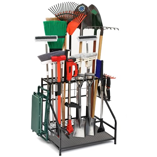Kingarage Gartenwerkzeug-Organizer für Garage, bis zu 58 lange Werkzeuge, Garagen-Organizer, Gartenwerkzeugständer, Schwarz Kingarage Gartenwerkzeug-Organizer für Garage, bis zu 58 lange Werkzeuge, Garagen-Organizer, Gartenwerkzeugständer, Schwarz von Kingarage
