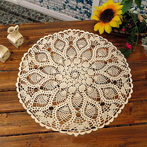 KingbeefLIU Tischdecke 60cm Baumwolle Hand Häkeln Runde Spitze Aushöhlen Tischdecke Tischdecke Abdeckung Weiß 60cm KingbeefLIU Tischdecke 60cm Baumwolle Hand Häkeln Runde Spitze Aushöhlen Tischdecke Tischdecke Abdeckung Weiß 60cm von KingbeefLIU