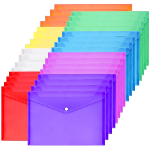 Kinmsito Dokumententasche A4,32 Stück Dokumentenmappe A4 zum Abheften,Tasche mit Druckknopf,8 Farben Sichttasche A4,Transparent Dokumententasche,Wasserdicht Sammelmappe für Dokumente Organisieren Kinmsito Dokumententasche A4,32 Stück Dokumentenmappe A4 zum Abheften,Tasche mit Druckknopf,8 Farben Sichttasche A4,Transparent Dokumententasche,Wasserdicht Sammelmappe für Dokumente Organisieren von Kinmsito