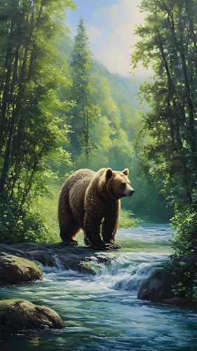 Diamond Painting Groß XXL 40x70cm, Tragen Diamant Painting Bilder Erwachsene, Diamant Painting Bilder Wald, Malen nach Zahlen Diamant Anfänger, Diamant Painting Set für Home Wand Dekor Geschenke von Kinntn