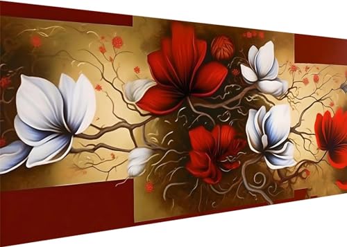 100x50cm Diamond Painting Ewachsene Groß, DIY 5D Diamant Painting Blume Rot Bilder Art Bastelset Diamond Painting Kinder Anfänger Stickerei Set, for Home Wall Decor oder Madchen Geschenke G-168 100x50cm Diamond Painting Ewachsene Groß, DIY 5D Diamant Painting Blume Rot Bilder Art Bastelset Diamond Painting Kinder Anfänger Stickerei Set, for Home Wall Decor oder Madchen Geschenke G-168 von Kinooge