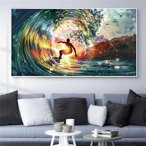 Diamond Painting, 5D DIY Cross Stickerei Malerei Surfen Bilder Kits 30x60cm Square Diamanten Erwachsene/Kinder Ideale Christmas Dekor Gift, Wohnzimmer/Büro/Wand Und Eingang Dekor R-3722 Diamond Painting, 5D DIY Cross Stickerei Malerei Surfen Bilder Kits 30x60cm Square Diamanten Erwachsene/Kinder Ideale Christmas Dekor Gift, Wohnzimmer/Büro/Wand Und Eingang Dekor R-3722 von Kinooge