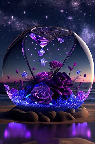 Diamond Painting Set für Erwachsene, 5D Diamant Painting Bilder Set, Diamant Malerei Strass Stickerei Malerei Painting für Erwachsene, weihnachten, Haus, Wand Dekoratione 60x80cm Beach Rose Blume H144 Diamond Painting Set für Erwachsene, 5D Diamant Painting Bilder Set, Diamant Malerei Strass Stickerei Malerei Painting für Erwachsene, weihnachten, Haus, Wand Dekoratione 60x80cm Beach Rose Blume H144 von Kinooge