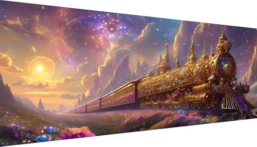 Fantasie Zug Diamond Painting Erwachsene Groß XXL 50x20cm, DIY 5D Diamant Painting Bilder kinder Malen Nach Zahlen Set, Diamond Art Full Diamant Malerei Kunst Basteln für Home Wand Dekor E-269 Fantasie Zug Diamond Painting Erwachsene Groß XXL 50x20cm, DIY 5D Diamant Painting Bilder kinder Malen Nach Zahlen Set, Diamond Art Full Diamant Malerei Kunst Basteln für Home Wand Dekor E-269 von Kinooge